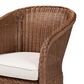 Baxton Studio Memphis Arm Chair with Peanut Brown Rattan in White, , large