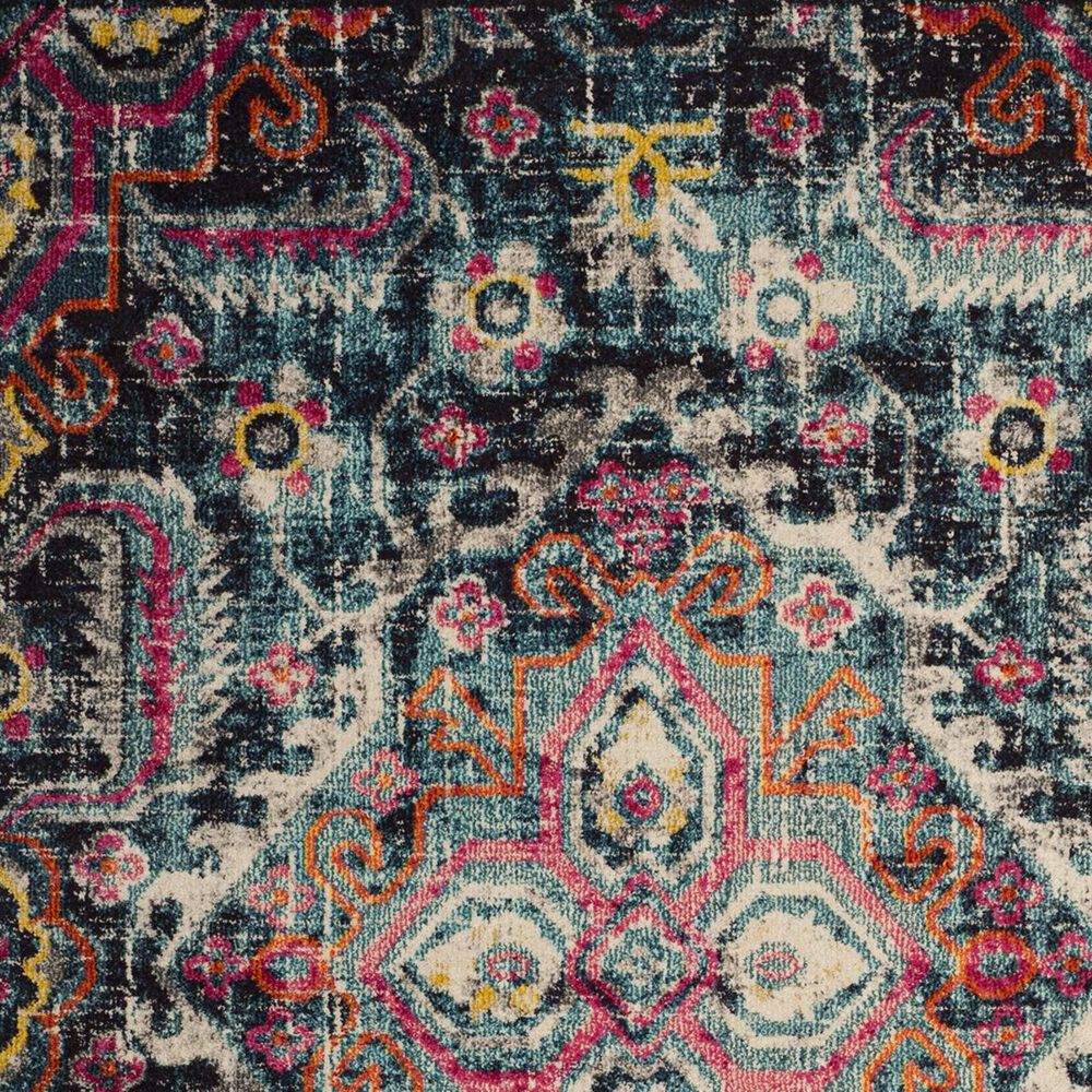 Safavieh Monaco MNC252J-28 2&#39;2&quot; x 8&#39; Blue/Fuchsia Runner, , large