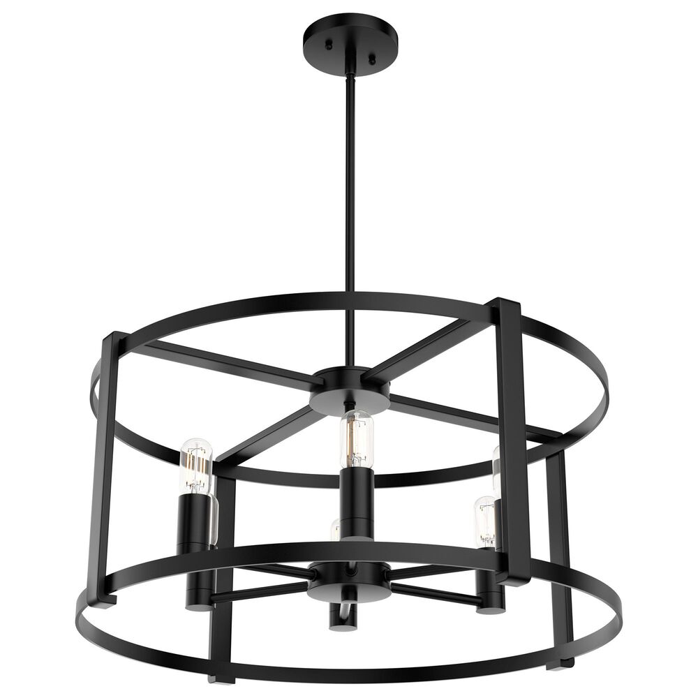 Hunter Astwood 6-Light Chandelier in Matte Black, , large