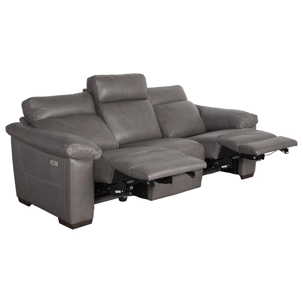 Natuzzi Editions Estremo 88" Leather Sofa with Dual Power Motion in
