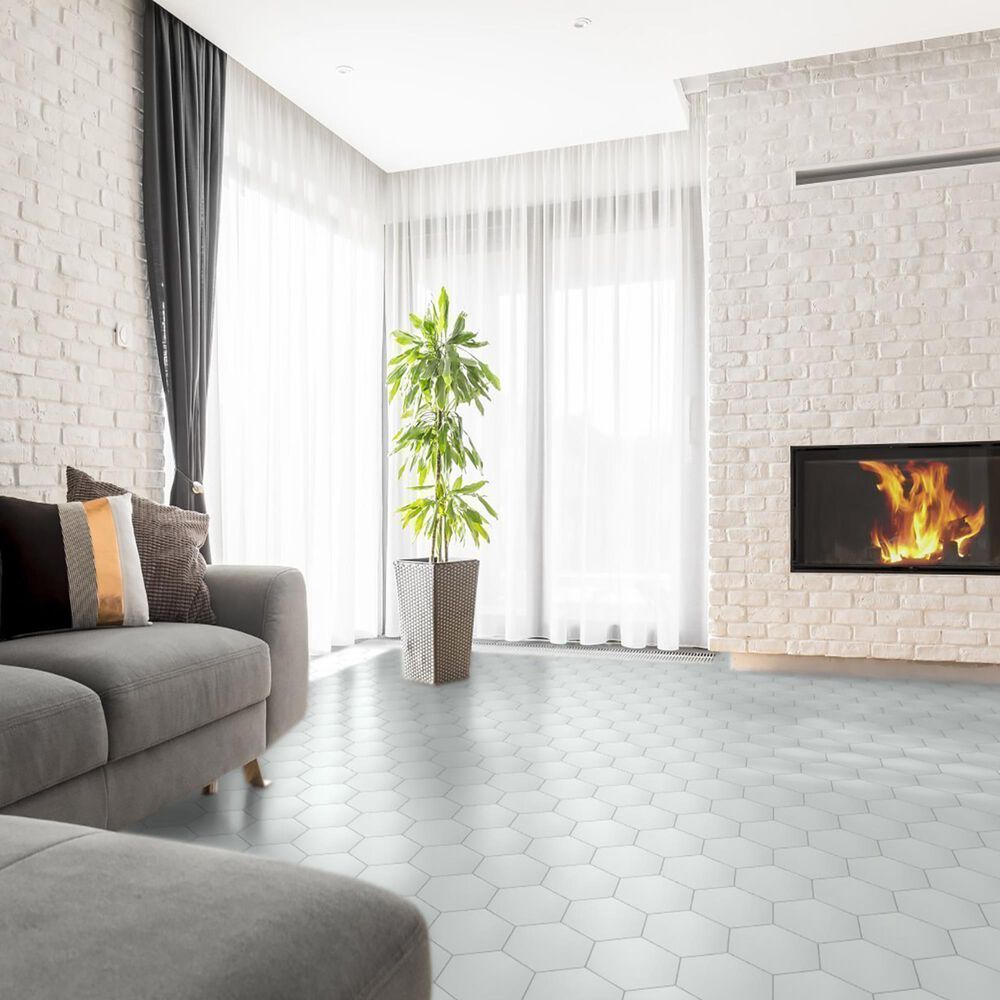 Emser Heksa White 8&quot; x 9&quot; Porcelain Tile, , large