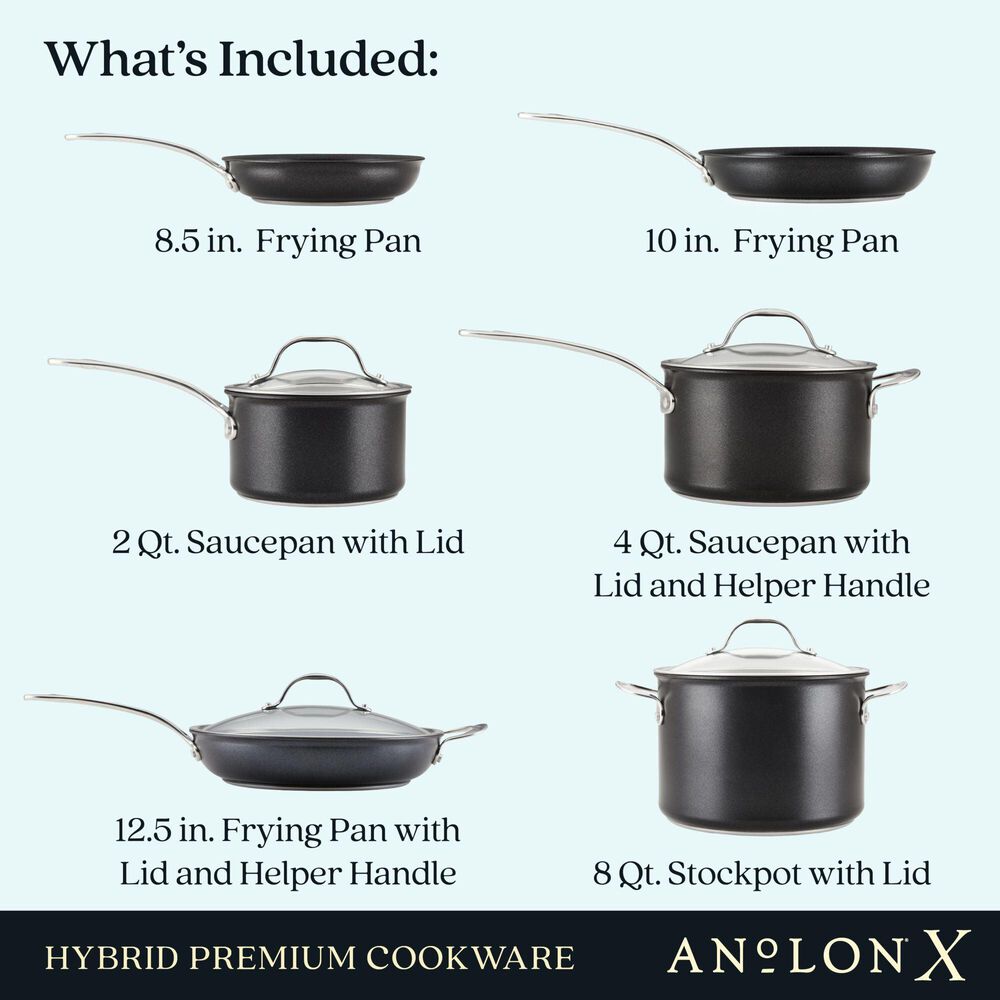Anolon 10-Piece Cookware Set in Dark Gray, , large