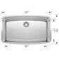 Blanco Performa 32" Super Single Bowl Kitchen Sink in Satin Polished, , large