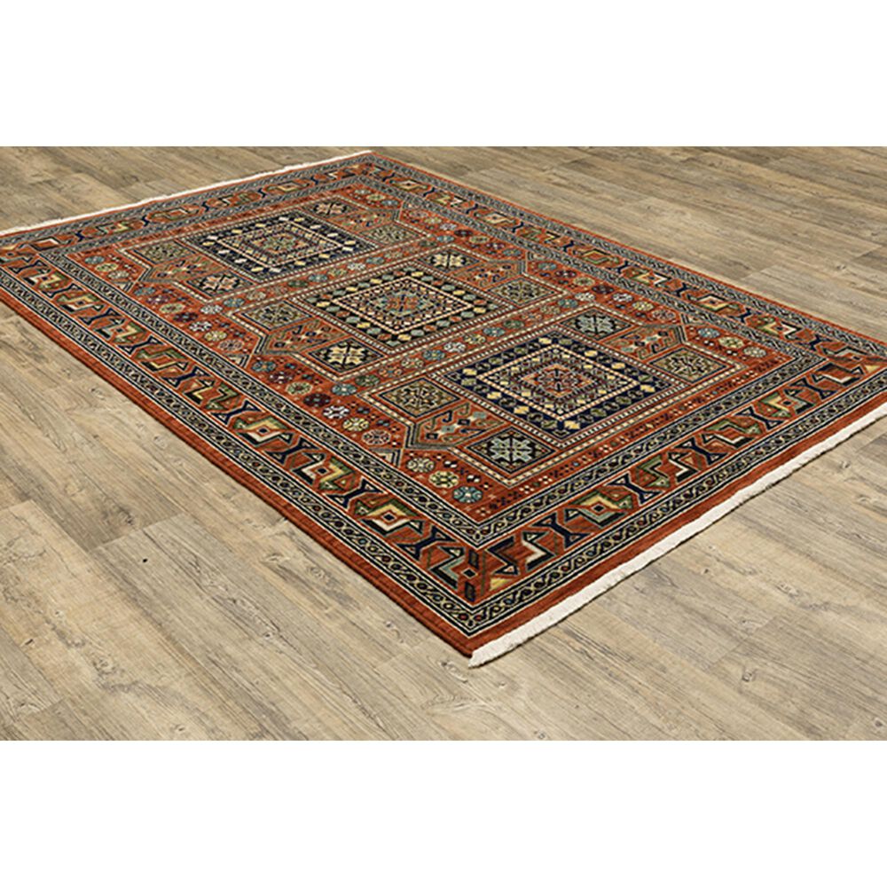 Oriental Weavers Lilihan Geometric 002C6 5&#39;3&quot; x 7&#39;6&quot; Red Area Rug, , large