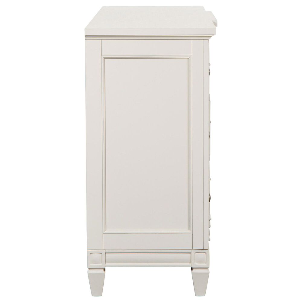 Nicolette Home Willowbrook Queen Panel Bed with Upholstered Headboard with Dresser, Chest, and Two Nightstands in Egg Shell White, , large