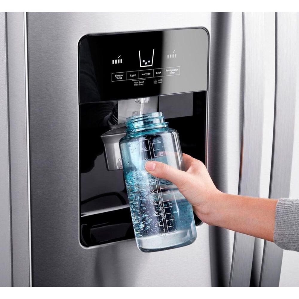 Whirlpool 24.5 Cu. Ft. 36&quot; Wide Side-by-Side Refrigerator in Fingerprint Resistant Stainless Steel, , large