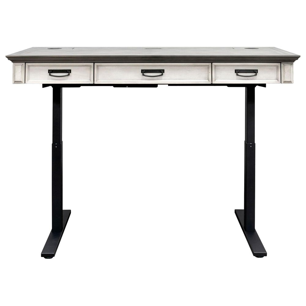 Wycliff Bay Hartford 60&quot; Electric Sit and Stand Desk in Gray, White and Black, , large