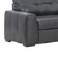 Ashley Brindley Pier 5-Piece Stationary Symmetrical Leather Sectional in Fog, , large