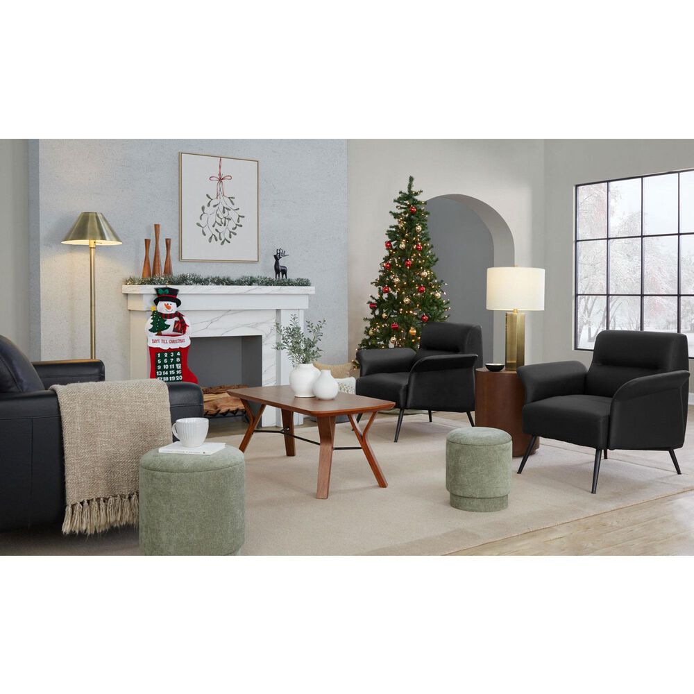 Lumisource Marla 2-Piece Upholstered Ottoman Set in Green, , large