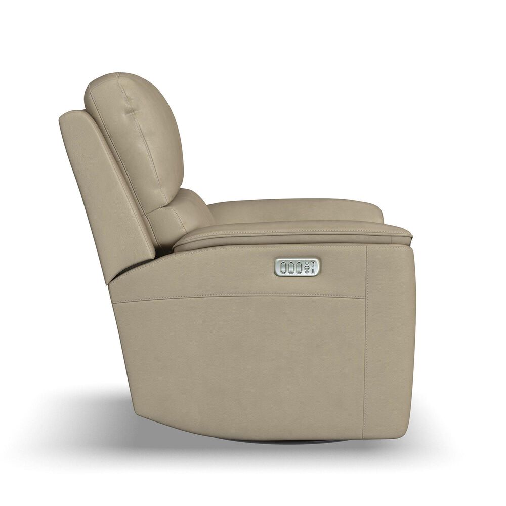 Flexsteel Henry Power Swivel Glider Recliner in Beige, , large