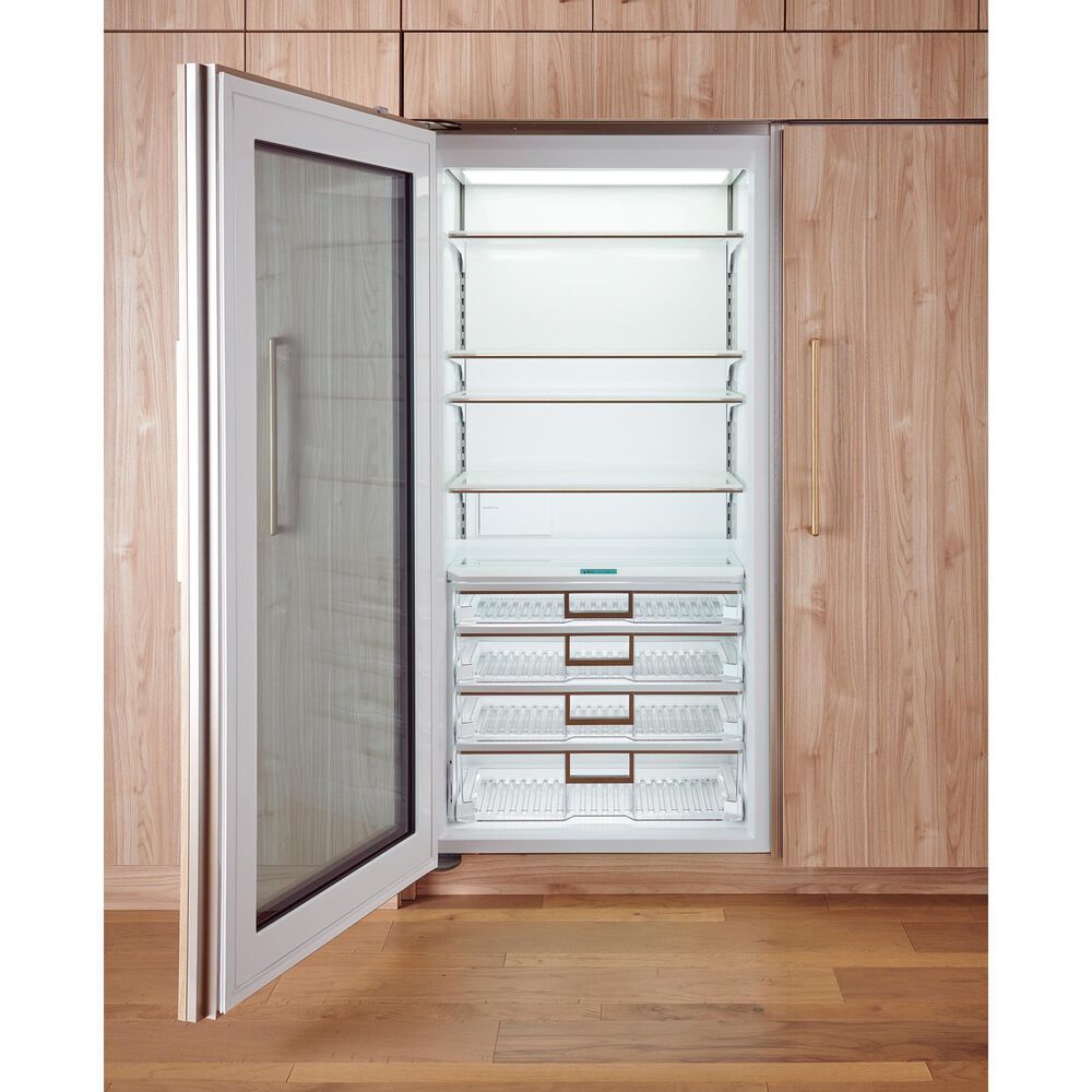 Sub Zero 22.9 Cu. Ft. Classic Left Hinge Built-In Refrigerator with Glass Door and in Panel Ready, , large