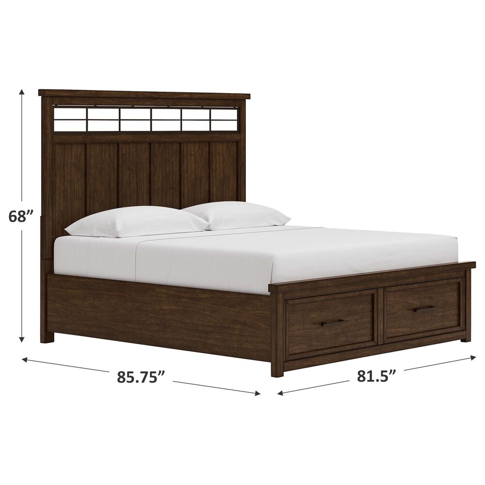 Ashley Taffenbrook King Storage Bed in Medium Brown, , large