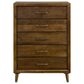 Mayberry Hill Malibu 5 Piece Full Bedroom Set in Walnut, , large