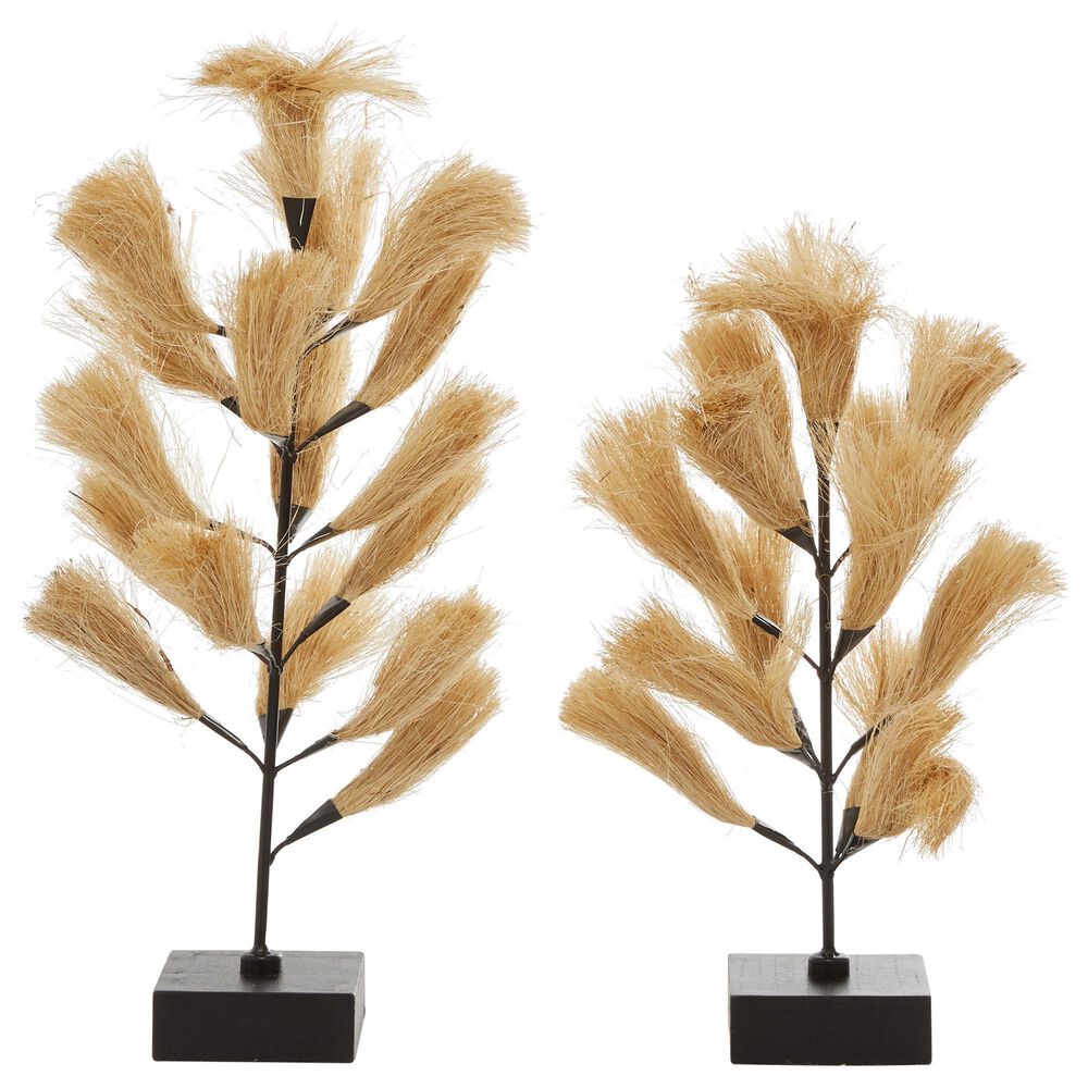 Maple and Jade Coastal Wood Sculptures in Black and Brown &#40;Set of 2&#41;, , large