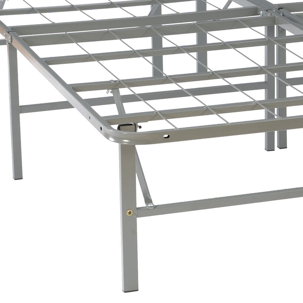 Linon Home Decor Franson Full Folding Platform Bed Frame in Dark Pewter, , large