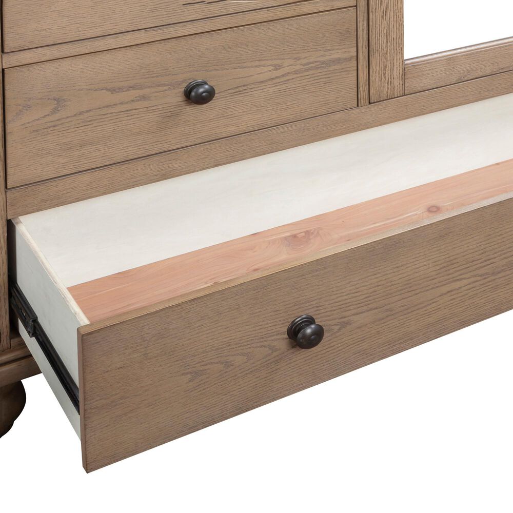 Riva Ridge Oxford 4-Drawer Chifferobe in Tan, , large