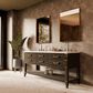 Lexora Home Norwalk 72" Double Bathroom Vanity in Black Oak with White Cultured Marble Top  and Rectangle Sink, , large