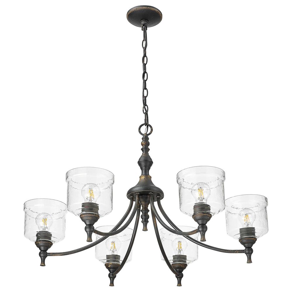 Golden Lighting Keating 6-Light Chandelier in Antique Black, , large