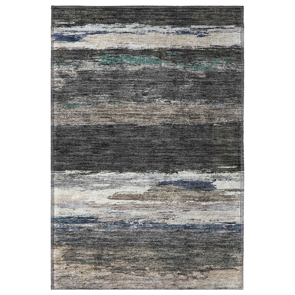 37B Trevi TV8 2"6" x 3"10" Black Area Rug, , large