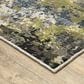 Oriental Weavers Caravan Abstract Painted 2"3" x 7"6" Grey and Green Runner, , large
