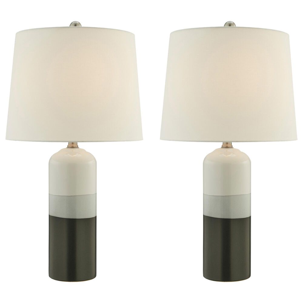Lite Source Neena Table Lamp in Black and White (Set of 2), , large