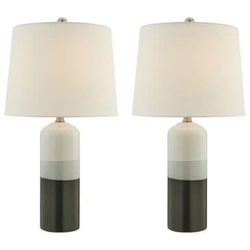 Lite Source Neena Table Lamp in Black and White (Set of 2), , large