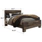 Ashley Derekson Queen Panel Bed in Two Tone Walnut and Gray, , large