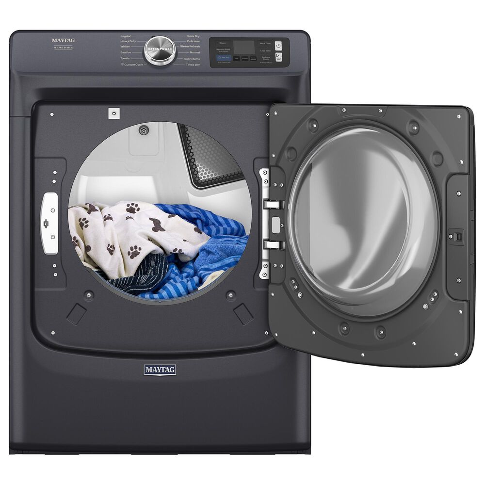Maytag Maytag 5 Cu. Ft. Capacity Front Load Washer and Maytag 7.3 Cu. Ft. Capacity Front Load Electric Dryer in Midnight Steel, , large