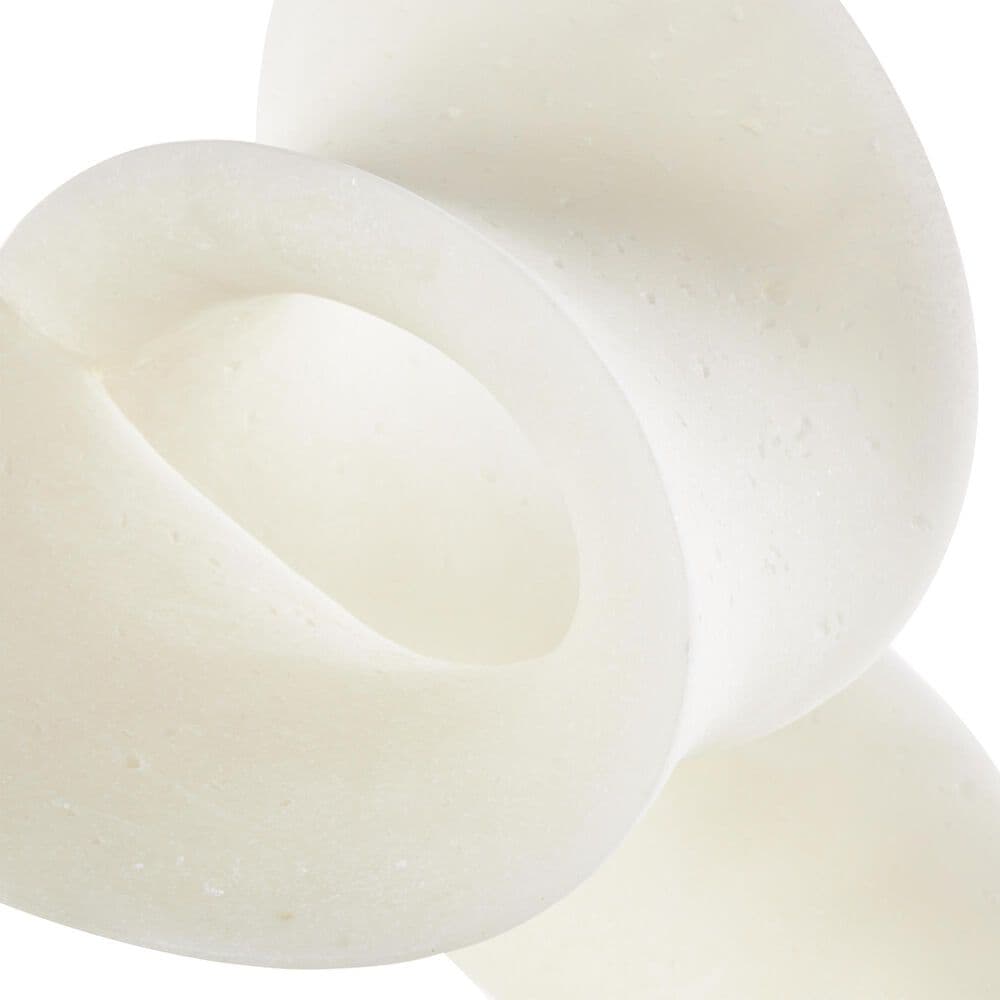 Maple and Jade 19&quot; Twisted Wave Decorative Sculpture in Matte White, , large