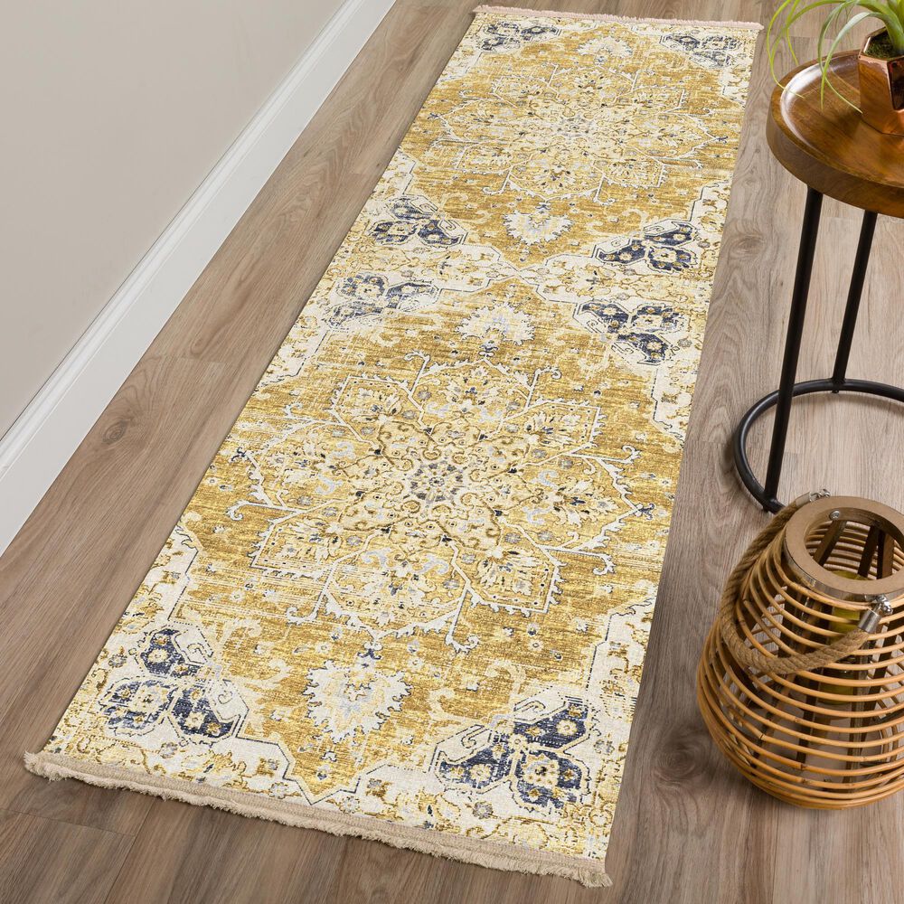 Dalyn Rug Company Marbella 2&#39;3&quot; x 7&#39;6&quot; Gold Runner, , large