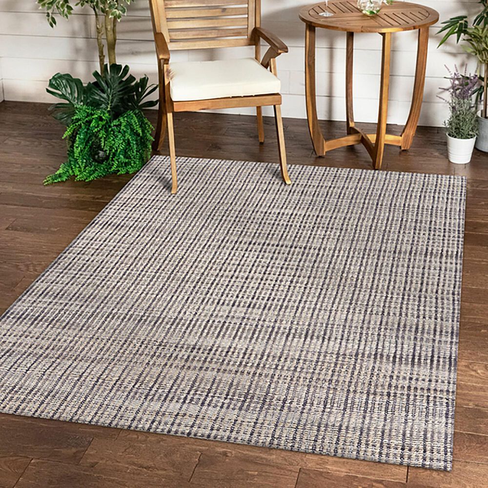 L&amp;R Resources Bleached Naturals 81434 7&#39;9&quot; x 9&#39;9&quot; Bleach and Gray Area Rug, , large