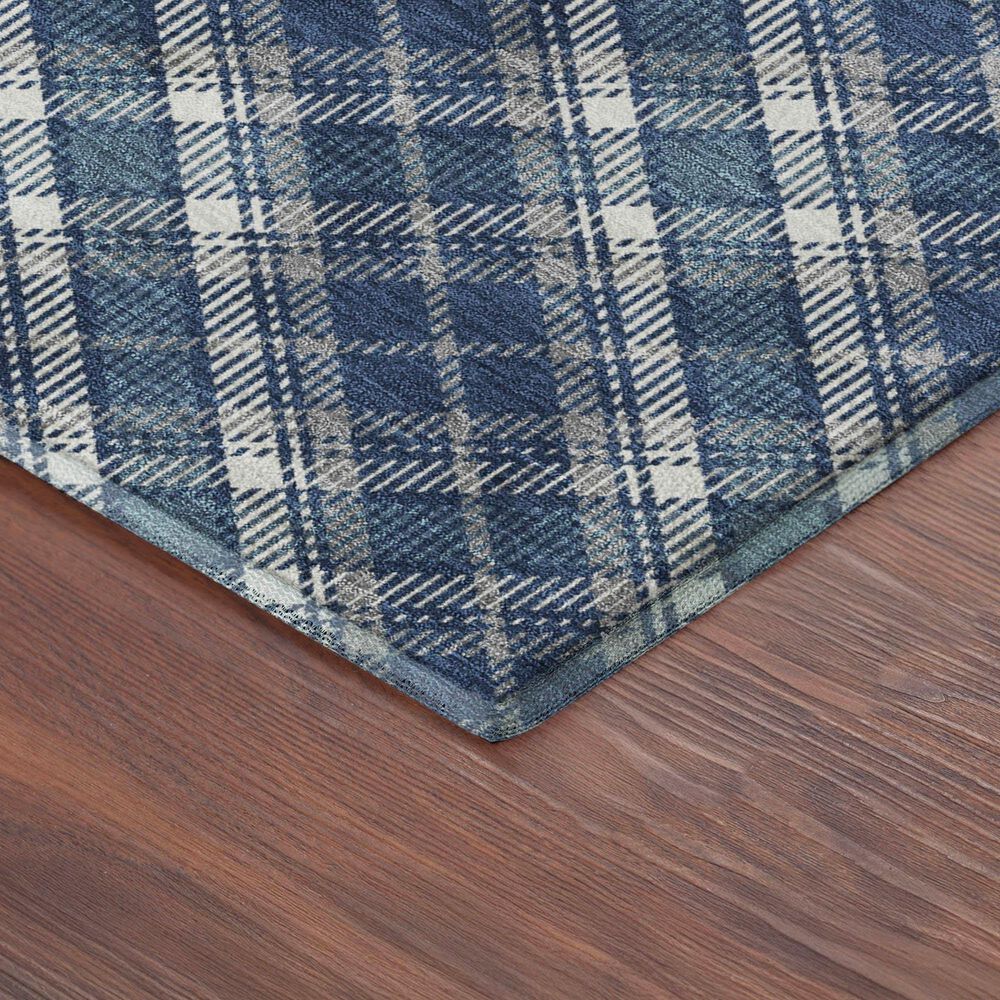 Dalyn Rug Company Soft Essentials Plaid Navy 10' x 14' Indoor/Outdoor Area Rug, , large