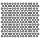 Emser Savvy Silver 1" x 1" Round on 11" x 12" Glazed Porcelain Mosaic Sheet, , large