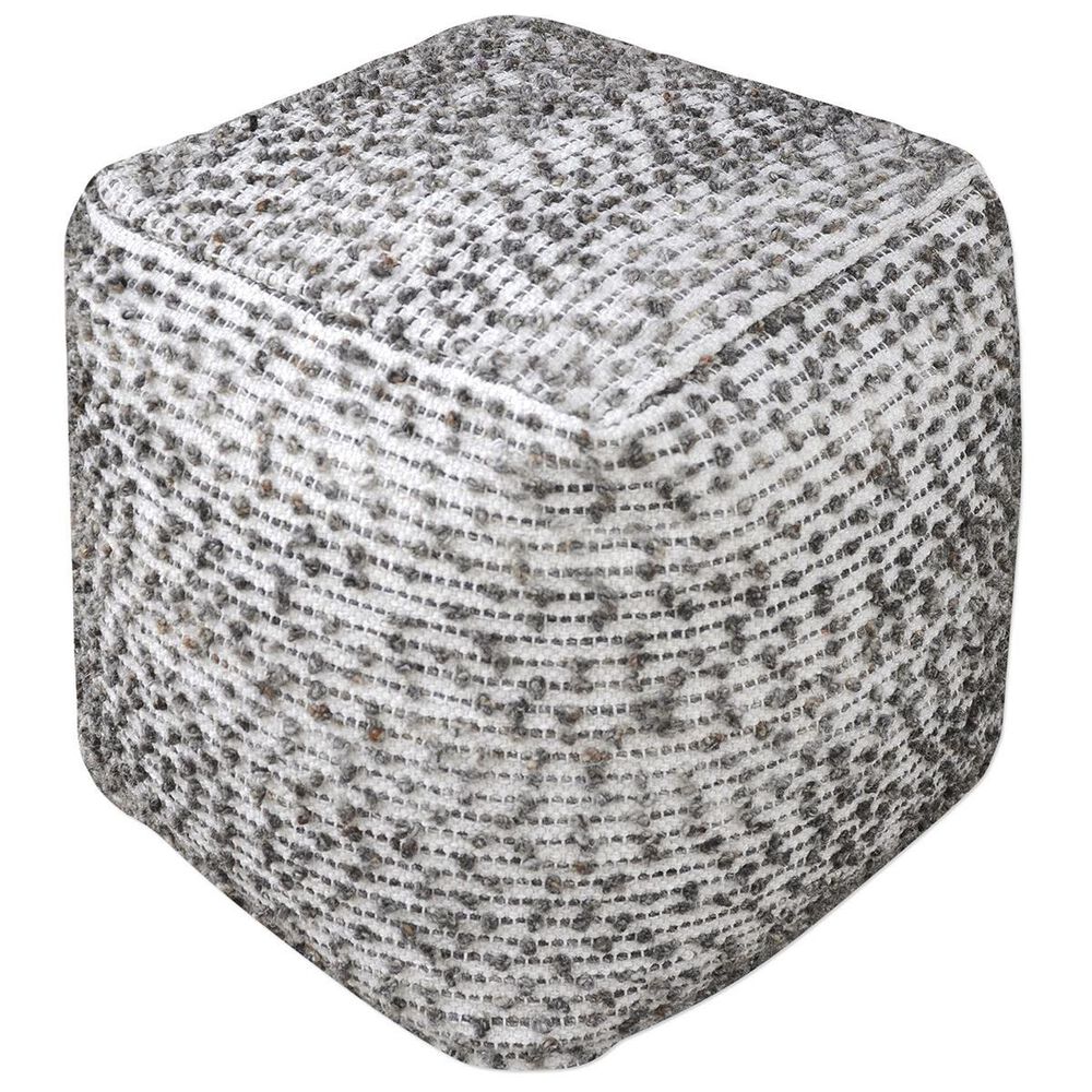 Uttermost Valda Pouf in Linen Wool , , large