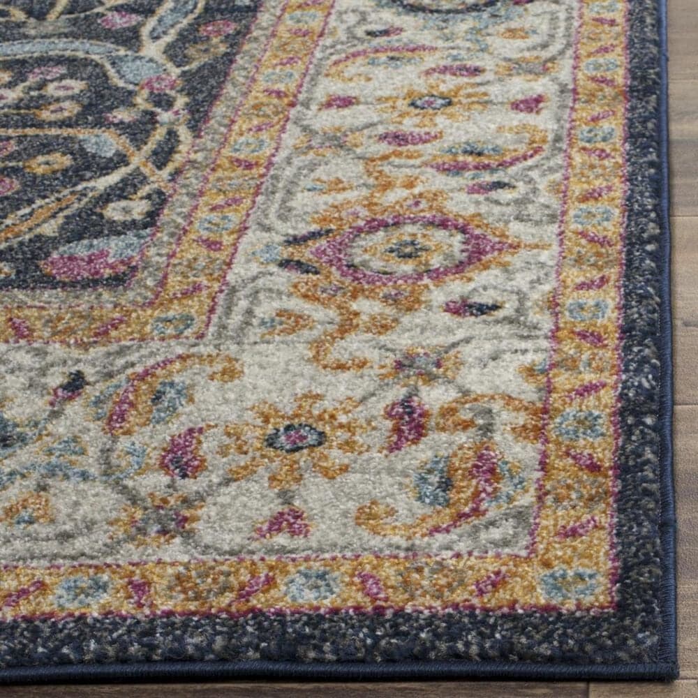Safavieh Madison MAD612D 2&#39;3&quot; x 12&#39; Navy and Creme Runner, , large