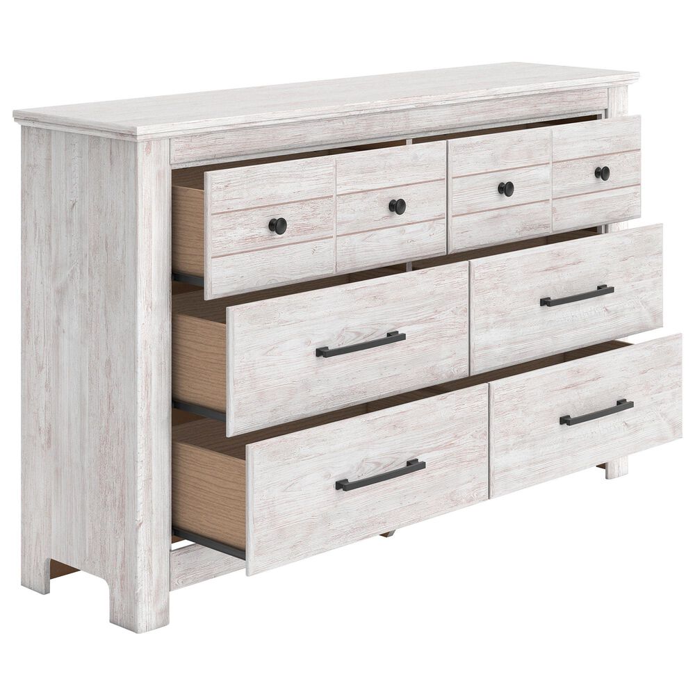 Ashley Makidern 6 Drawer Dresser Only in Whitewash, , large