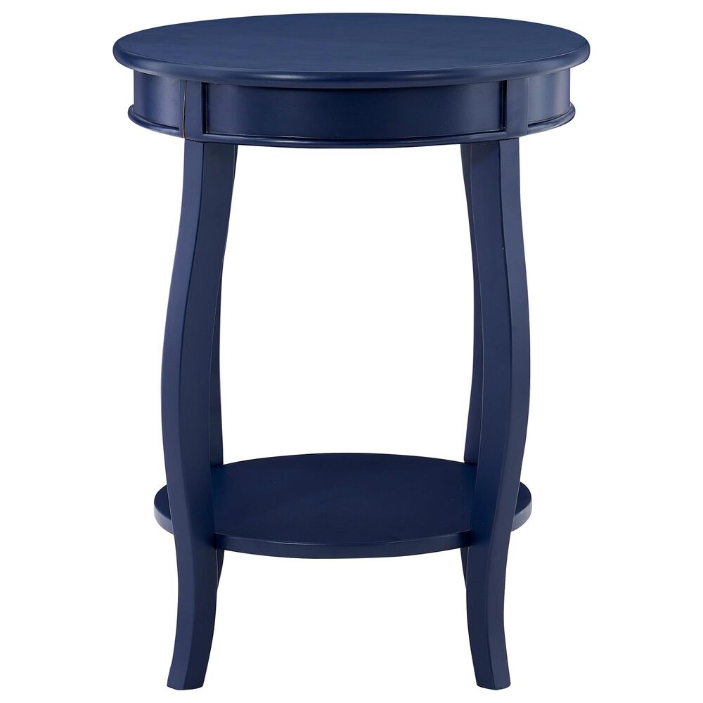 Linon Home Decor Rainbow Side Table in Navy Blue, , large