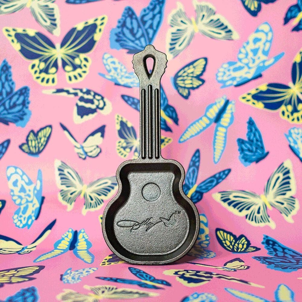 Lodge 2.2-Quart Dolly Parton Rockstar Guitar Mini Skillet in Black, , large