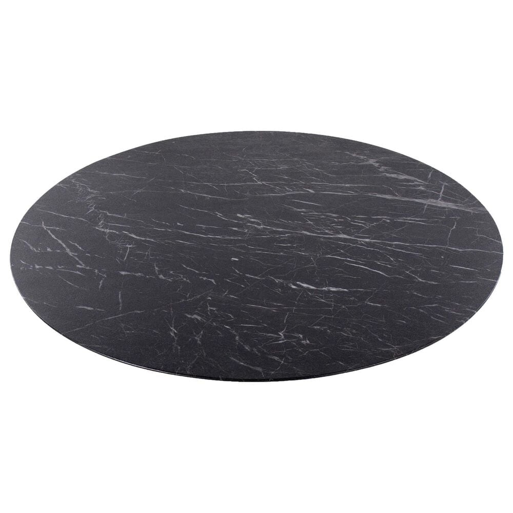 LumiSource Pebble Dining Table in White and Black - Table Only, , large