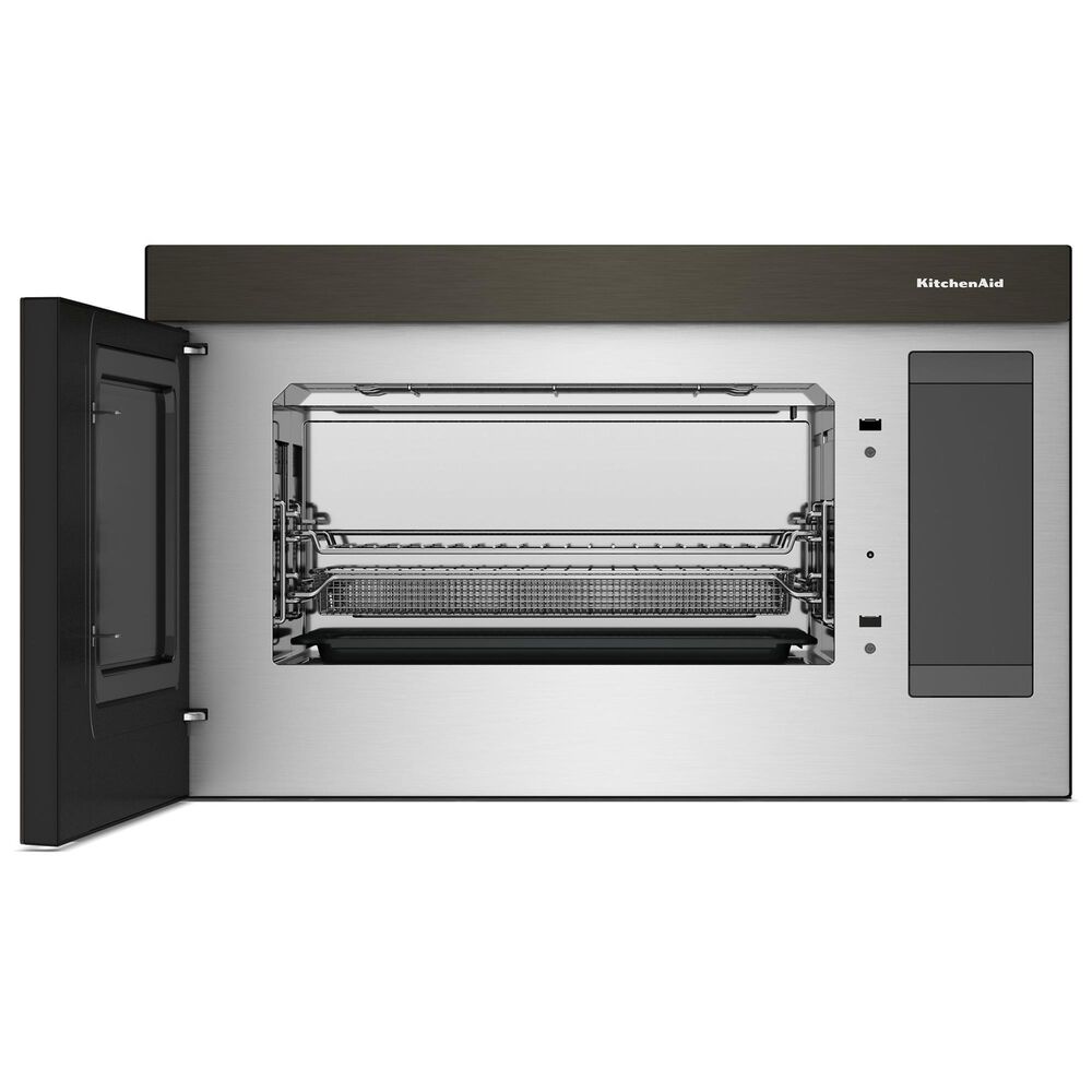 KitchenAid 1.1 Cu. Ft. Over-The-Range Microwave Oven with Flush Built-In in Black Stainless Steel, , large