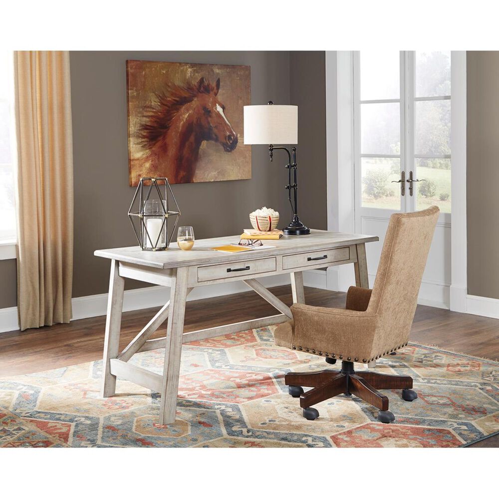 Signature Design by Ashley Carynhurst Large Leg 60&quot; Desk in Whitewash, , large