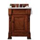 James Martin Vanities Brookfield 26" Single Bathroom Vanity in Warm Cherry with 3 cm Carrara White Marble Top and Rectangle Sink, , large