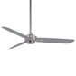 Minka-Aire Rudolph 52" Ceiling Fan with Silver Blades in Brushed Nickel, , large
