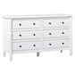Walker Edison Vivienne 6-Drawer Dresser in White, , large