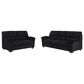 Ashley SimpleJoy Stationary Sofa and Loveseat Set in Onyx, , large
