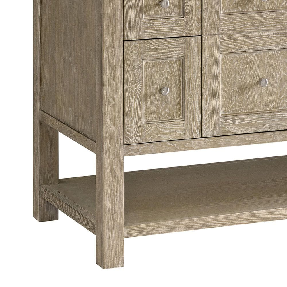 James Martin Vanities Breckenridge 72&quot; Double Vanity in Whitewashed Oak with 3 cm Victorian Silver Quartz Top, , large