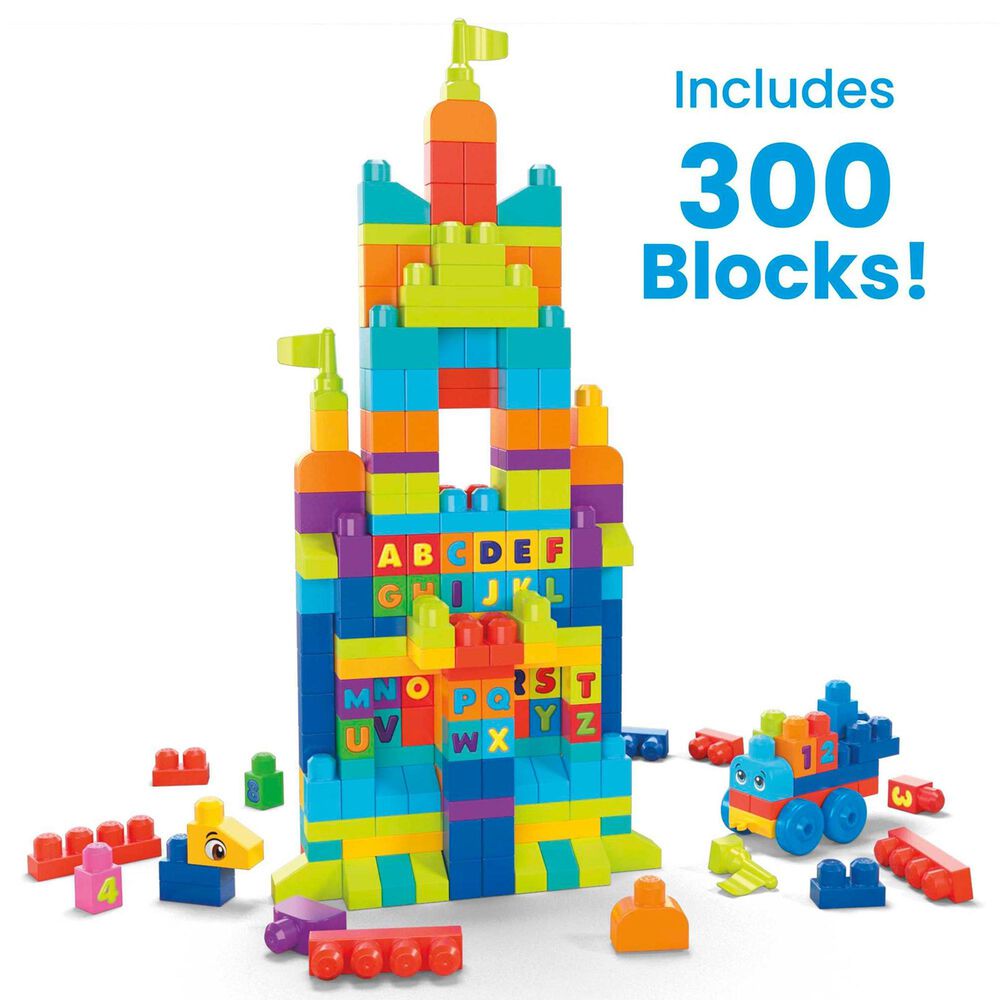 Mattel Even Bigger Blocks Building Set with Storage Bag for Toddler in Multicolor, , large