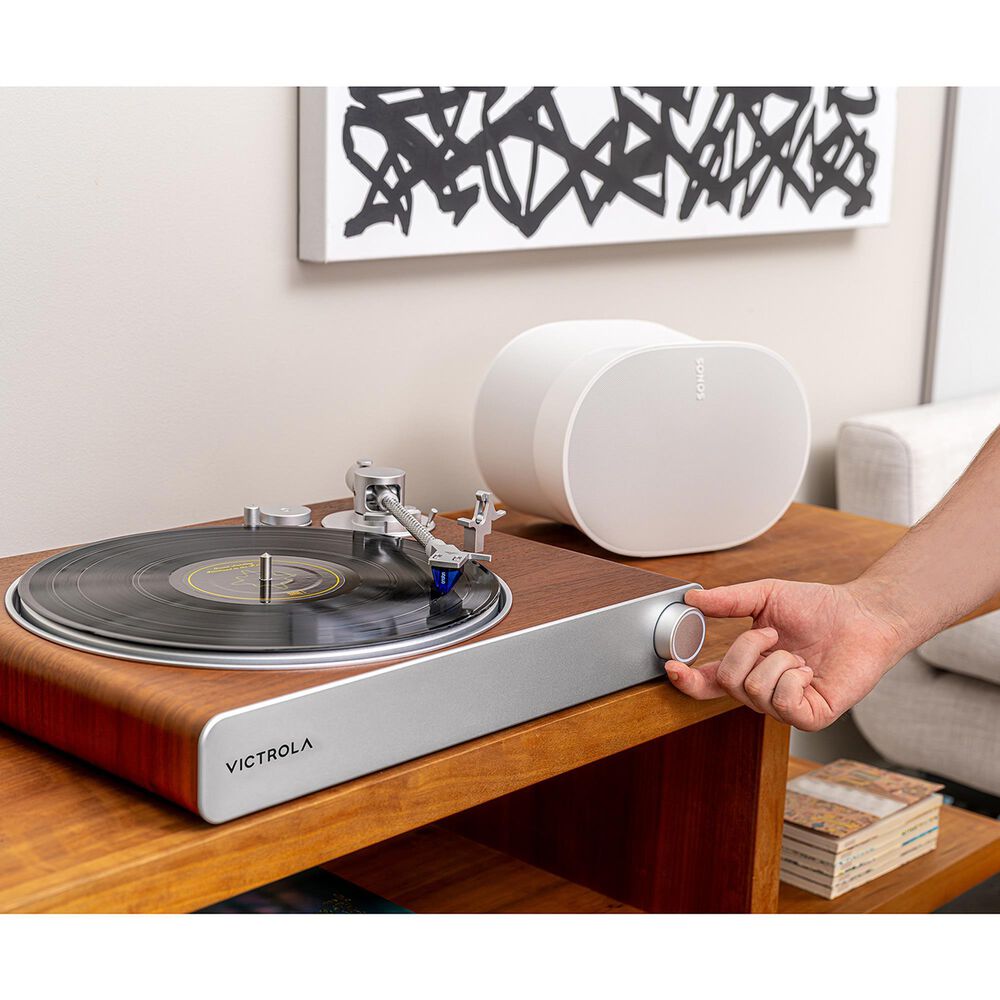 Victrola Stream Sapphire Wi-Fi and Bluetooth Turntable in Walnut, , large