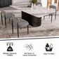 Morden Fort Modern Boucle Side Chair with Grey Cushion in Black and Gold (Set of 4), , large