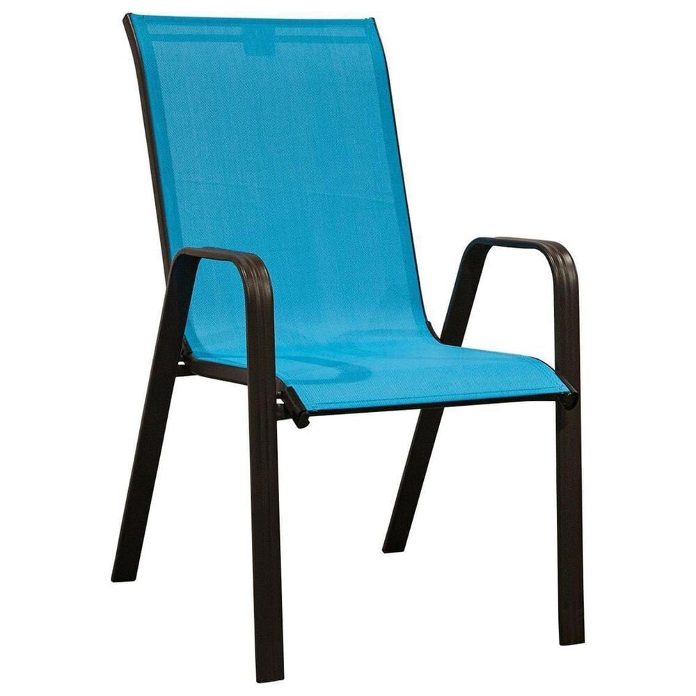 Redline Creation Inc. 5-Piece Patio Dining Set in Black and Turquoise Blue, , large